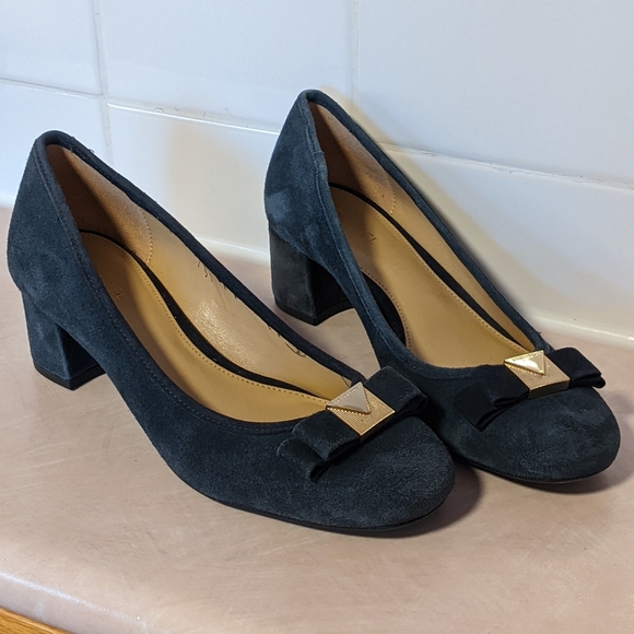 Michael Kors Block Heel Velvet Velour Pump Mary Jane - Picture 11 of 11